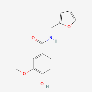 molecular formula C13H13NO4 B5498731 N-(furan-2-ylmethyl)-4-hydroxy-3-methoxybenzamide 