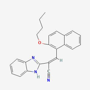 molecular formula C24H21N3O B5498734 (2Z)-2-(1H-benzimidazol-2-yl)-3-(2-butoxynaphthalen-1-yl)prop-2-enenitrile 