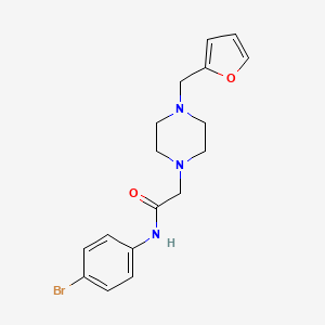 molecular formula C17H20BrN3O2 B5498868 N-(4-bromophenyl)-2-[4-(furan-2-ylmethyl)piperazin-1-yl]acetamide 