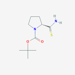 molecular formula C10H18N2O2S B054989 (R)-tert-Butyl 2-carbamothioylpyrrolidine-1-carboxylate CAS No. 117175-41-4
