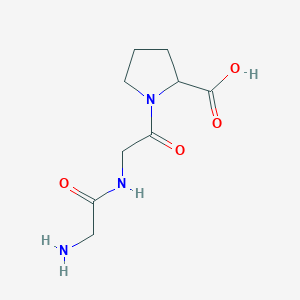 molecular formula C9H15N3O4 B549901 1-[2-[(2-Aminoacetyl)amino]acetyl]pyrrolidine-2-carboxylic acid CAS No. 14379-76-1