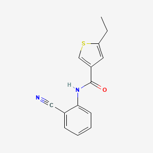 molecular formula C14H12N2OS B5499073 N-(2-cyanophenyl)-5-ethylthiophene-3-carboxamide 