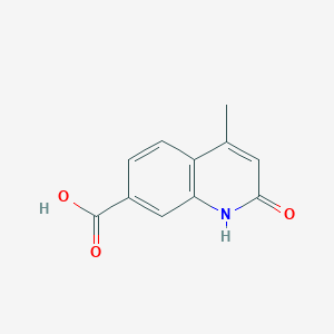 molecular formula C11H9NO3 B054991 4-Methyl-2-oxo-1,2-dihydroquinoline-7-carboxylic acid CAS No. 124281-65-8