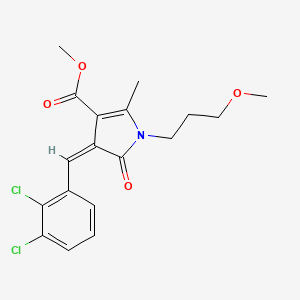 molecular formula C18H19Cl2NO4 B5499897 methyl (4Z)-4-(2,3-dichlorobenzylidene)-1-(3-methoxypropyl)-2-methyl-5-oxo-4,5-dihydro-1H-pyrrole-3-carboxylate 