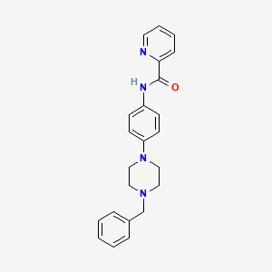 molecular formula C23H24N4O B5499953 N-[4-(4-benzylpiperazin-1-yl)phenyl]pyridine-2-carboxamide 