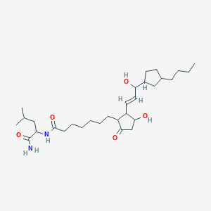 molecular formula C30H52N2O5 B055000 N-(1-amino-4-methyl-1-oxopentan-2-yl)-7-[2-[(E)-3-(3-butylcyclopentyl)-3-hydroxyprop-1-enyl]-3-hydroxy-5-oxocyclopentyl]heptanamide CAS No. 115288-30-7