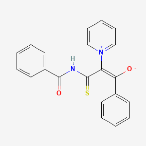 molecular formula C21H16N2O2S B5500110 (Z)-3-benzamido-1-phenyl-2-pyridin-1-ium-1-yl-3-sulfanylideneprop-1-en-1-olate 