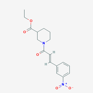 molecular formula C17H20N2O5 B5500135 ETHYL 1-[(E)-3-(3-NITROPHENYL)-2-PROPENOYL]-3-PIPERIDINECARBOXYLATE 