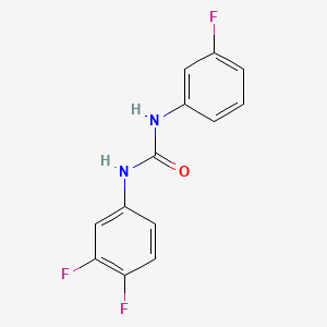 molecular formula C13H9F3N2O B5500187 1-(3,4-Difluorophenyl)-3-(3-fluorophenyl)urea 