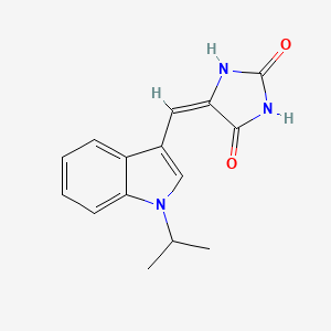 molecular formula C15H15N3O2 B5500205 5-[(1-isopropyl-1H-indol-3-yl)methylene]-2,4-imidazolidinedione 
