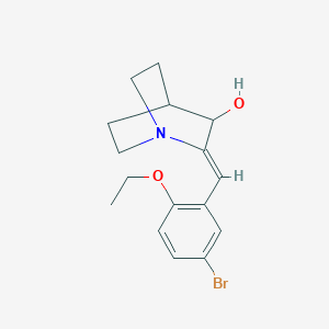molecular formula C16H20BrNO2 B5500218 (2Z)-2-[(5-bromo-2-ethoxyphenyl)methylidene]-1-azabicyclo[2.2.2]octan-3-ol 