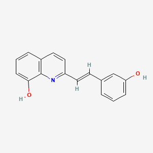 molecular formula C17H13NO2 B5500238 2-[(1E)-2-(3-HYDROXYPHENYL)ETHENYL]QUINOLIN-8-OL 