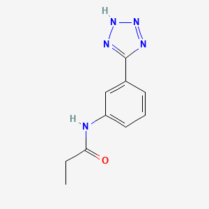 molecular formula C10H11N5O B5500248 N-[3-(1H-1,2,3,4-TETRAZOL-5-YL)PHENYL]PROPANAMIDE 