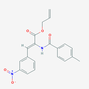 molecular formula C20H18N2O5 B5500281 prop-2-enyl (Z)-2-[(4-methylbenzoyl)amino]-3-(3-nitrophenyl)prop-2-enoate 