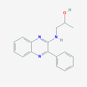 molecular formula C17H17N3O B5500298 1-[(3-Phenylquinoxalin-2-yl)amino]propan-2-ol 