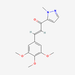 molecular formula C16H18N2O4 B5500369 (E)-1-(1-METHYL-1H-PYRAZOL-5-YL)-3-(3,4,5-TRIMETHOXYPHENYL)-2-PROPEN-1-ONE 