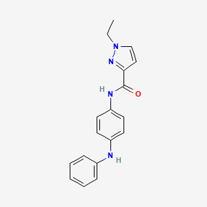molecular formula C18H18N4O B5500382 1-ethyl-N-[4-(phenylamino)phenyl]-1H-pyrazole-3-carboxamide 
