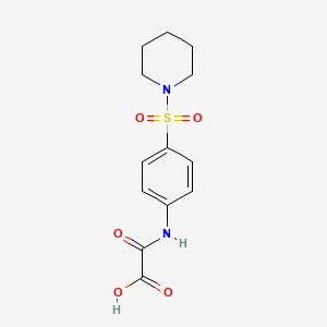 molecular formula C13H16N2O5S B5500427 Oxo{[4-(piperidin-1-ylsulfonyl)phenyl]amino}acetic acid 