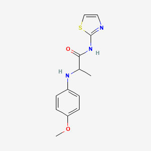 molecular formula C13H15N3O2S B5500459 N~2~-(4-methoxyphenyl)-N-1,3-thiazol-2-ylalaninamide 