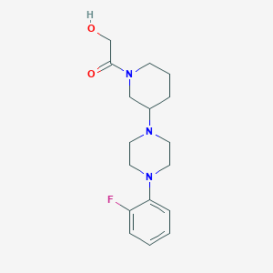 molecular formula C17H24FN3O2 B5500485 2-{3-[4-(2-fluorophenyl)-1-piperazinyl]-1-piperidinyl}-2-oxoethanol 