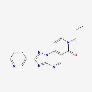 molecular formula C16H14N6O B5500489 7-propyl-2-(3-pyridyl)pyrido[3,4-e][1,2,4]triazolo[1,5-a]pyrimidin-6(7H)-one 