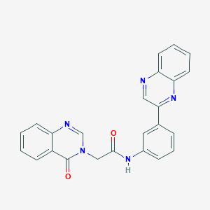 molecular formula C24H17N5O2 B5500506 2-[4-Oxo-3(4H)-quinazolinyl]-N~1~-[3-(2-quinoxalinyl)phenyl]acetamide 