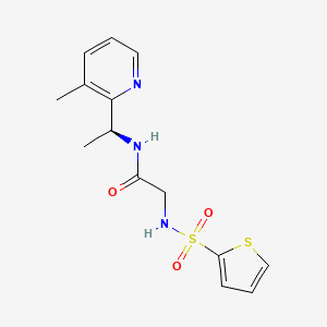 molecular formula C14H17N3O3S2 B5500550 N~1~-[(1S)-1-(3-methylpyridin-2-yl)ethyl]-N~2~-(2-thienylsulfonyl)glycinamide 