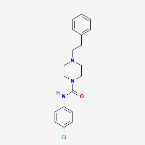 molecular formula C19H22ClN3O B5500603 N-(4-chlorophenyl)-4-(2-phenylethyl)piperazine-1-carboxamide 