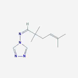 molecular formula C11H18N4 B5500625 N-(2,2,5-trimethyl-4-hexen-1-ylidene)-4H-1,2,4-triazol-4-amine 