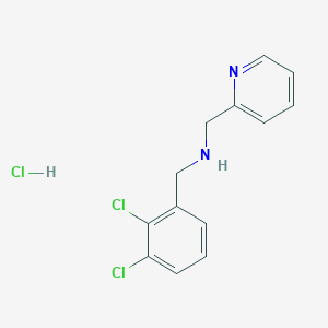 molecular formula C13H13Cl3N2 B5500654 1-(2,3-dichlorophenyl)-N-(pyridin-2-ylmethyl)methanamine;hydrochloride 