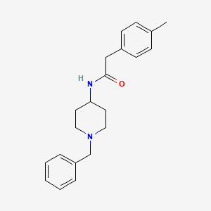 molecular formula C21H26N2O B5500764 N-(1-benzylpiperidin-4-yl)-2-(4-methylphenyl)acetamide 