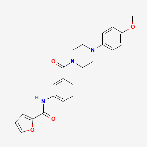 molecular formula C23H23N3O4 B5500812 N-(3-{[4-(4-methoxyphenyl)-1-piperazinyl]carbonyl}phenyl)-2-furamide 