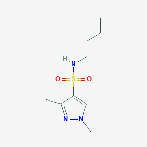 molecular formula C9H17N3O2S B5500842 N-BUTYL-13-DIMETHYL-1H-PYRAZOLE-4-SULFONAMIDE 