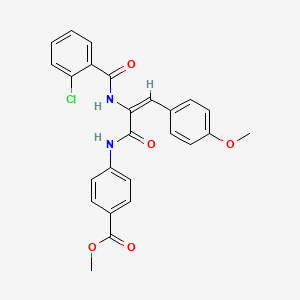 molecular formula C25H21ClN2O5 B5500906 Methyl 4-[(2E)-2-[(2-chlorophenyl)formamido]-3-(4-methoxyphenyl)prop-2-enamido]benzoate 