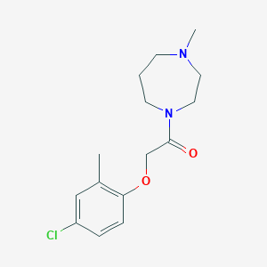 molecular formula C15H21ClN2O2 B5500933 2-(4-Chloro-2-methylphenoxy)-1-(4-methyl-1,4-diazepan-1-yl)ethanone 