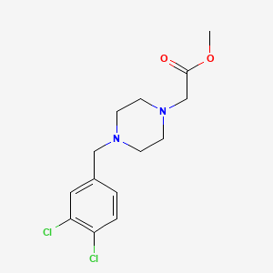 molecular formula C14H18Cl2N2O2 B5500981 METHYL 2-[4-(3,4-DICHLOROBENZYL)PIPERAZINO]ACETATE 