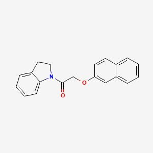 molecular formula C20H17NO2 B5501016 1-(2,3-DIHYDRO-1H-INDOL-1-YL)-2-(2-NAPHTHYLOXY)-1-ETHANONE 