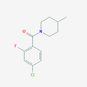 molecular formula C13H15ClFNO B5501041 1-(4-chloro-2-fluorobenzoyl)-4-methylpiperidine 