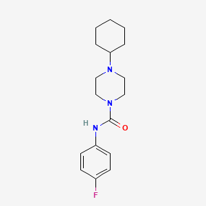 molecular formula C17H24FN3O B5501094 4-cyclohexyl-N-(4-fluorophenyl)piperazine-1-carboxamide 