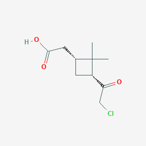 Cyclobutaneacetic acid, 3-(chloroacetyl)-2,2-dimethyl-, cis-(9CI)