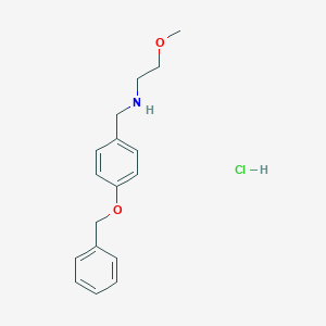 molecular formula C17H22ClNO2 B5501223 2-methoxy-N-[(4-phenylmethoxyphenyl)methyl]ethanamine;hydrochloride 