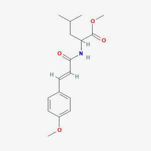 molecular formula C17H23NO4 B5501435 methyl N-[(2E)-3-(4-methoxyphenyl)prop-2-enoyl]leucinate 