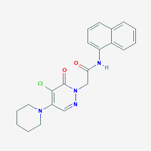molecular formula C21H21ClN4O2 B5501444 2-(5-chloro-6-oxo-4-(piperidin-1-yl)pyridazin-1(6H)-yl)-N-(naphthalen-1-yl)acetamide 