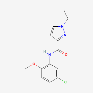 molecular formula C13H14ClN3O2 B5501453 N-(5-chloro-2-methoxyphenyl)-1-ethyl-1H-pyrazole-3-carboxamide 
