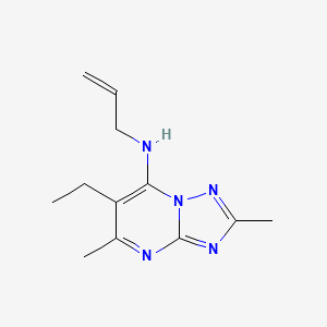 molecular formula C12H17N5 B5501479 6-ethyl-2,5-dimethyl-N-prop-2-enyl-[1,2,4]triazolo[1,5-a]pyrimidin-7-amine 