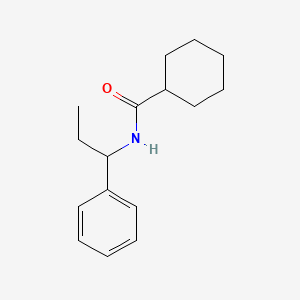 molecular formula C16H23NO B5501533 N-(1-phenylpropyl)cyclohexanecarboxamide 