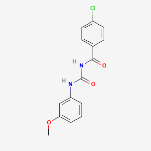 molecular formula C15H13ClN2O3 B5501547 4-chloro-N-[(3-methoxyphenyl)carbamoyl]benzamide 