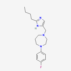 molecular formula C19H27FN4 B5501549 1-[(2-butyl-1H-imidazol-4-yl)methyl]-4-(4-fluorophenyl)-1,4-diazepane 