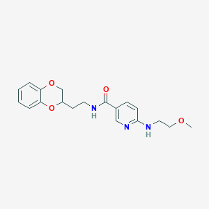molecular formula C19H23N3O4 B5501622 N-[2-(2,3-dihydro-1,4-benzodioxin-2-yl)ethyl]-6-[(2-methoxyethyl)amino]nicotinamide 