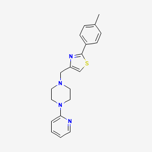 molecular formula C20H22N4S B5501648 2-(4-METHYLPHENYL)-4-{[4-(2-PYRIDYL)PIPERAZINO]METHYL}-1,3-THIAZOLE 